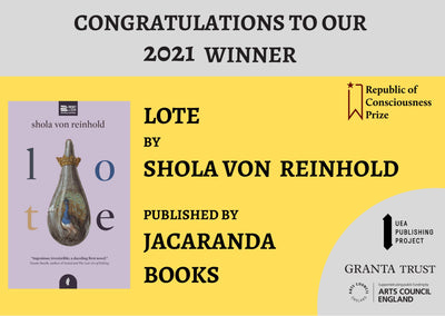 LOTE by Shola von Reinhold wins the Republic of Consciousness Prize!