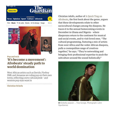 A Quick Ting On Afrobeats featured in The Guardian